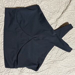 Dym criss cross halter bra black